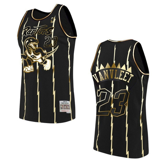Toronto Raptors 23 Fred Vanvleet Golden Edition Black 3D Jersey