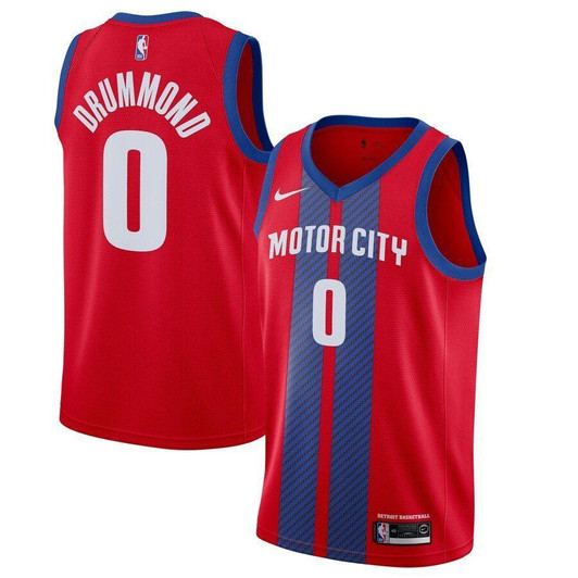 Andre Drummond Detroit Pistons 2020 Finished City Edition Jersey Red