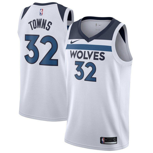 Karl-Anthony Towns Minnesota Timberwolves Jersey White Association Edition 2019