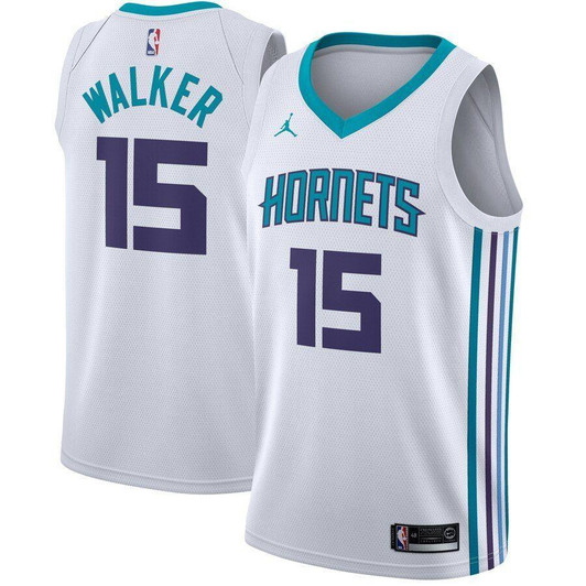 Kemba Walker Charlotte Hornets Jordan Brand Jersey White Association Edition 2019