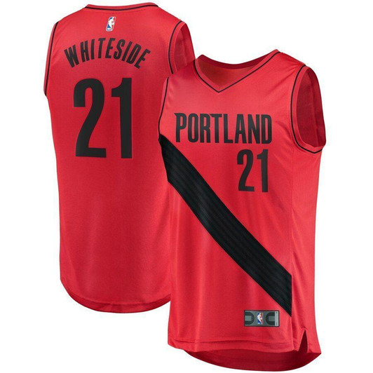 Hassan Whiteside Portland Trail Blazers Fast Break Jersey Red Statement Edition 2019