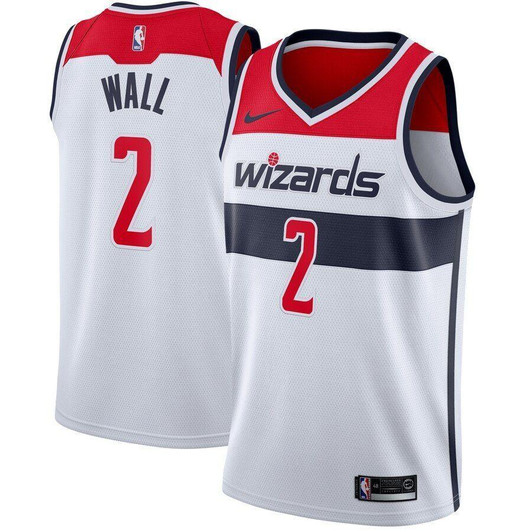 John Wall Washington Wizards Jersey White Association Edition 2019