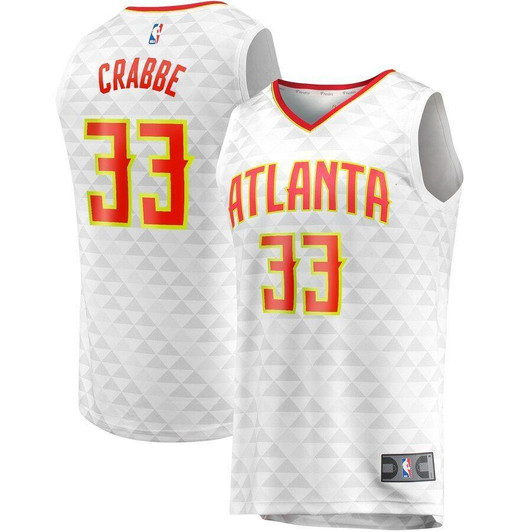 Allen Crabbe Atlanta Hawks Fast Break Jersey White Association Edition 2019