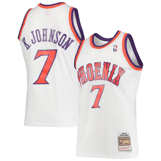 Kevin Johnson Phoenix Suns 1989/90 Hardwood Classics White Jersey gift for Phoenix Suns fans
