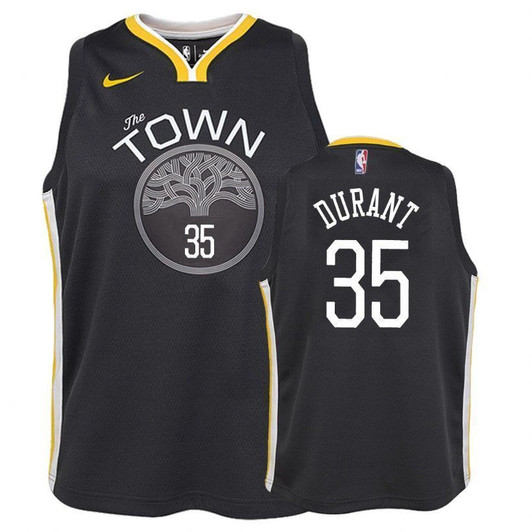 Warriors 'S Kevin Durant #35 Statet Edition Gray Jersey