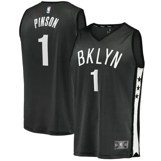 Theo Pinson Brooklyn Nets Fast Break Player Nba Jersey - Statement Edition - Charcoal