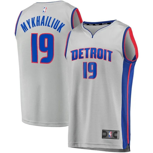Sviatoslav Mykhailiuk Detroit Pistons Fast Break Replica Player Team Nba Jersey - Statement Edition - Gray