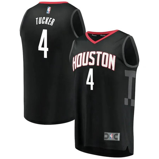 Pj Tucker Houston Rockets Fast Break Replica Player Nba Jersey Black - Statement Edition