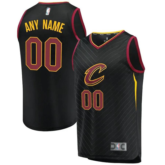 Cleveland Cavaliers Fast Break Custom Replica Jersey Black - Statement Edition