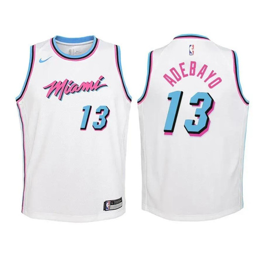 Heat Bam Adebayo #13 City Edition White Jersey