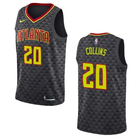 Men'S Atlanta Hawks #20 John Collins Icon Swingman Jersey - Black