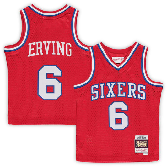 Julius Erving Philadelphia 76Ers Mitchell & Ness Preschool Hardwood Classics Throwback Team Jersey - Red