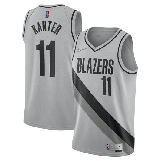 Portland Trail Blazers Nike Replica Replica Replica Earned Edition Swingman Jersey - Enes Kanter - Mens
