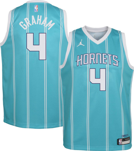 Jordan  Charlotte Hornets Devonte' Graham #4 Teal Dri-Fit Swingman Jersey