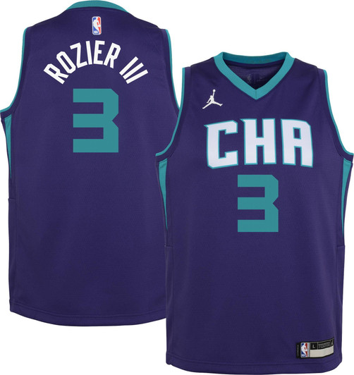 Jordan  Charlotte Hornets Terry Rozier Iii #3 Purple 2020-21 Dri-Fit Statement Swingman Jersey