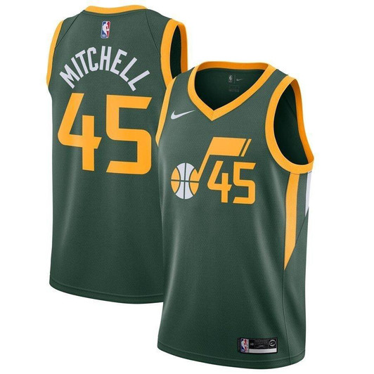 Donovan Mitchell Utah Jazz /19 Jersey Green Earned Edition 2019