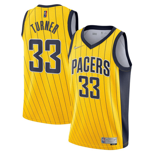 Indiana Pacers Nike Earned Edition Swingman Jersey - Myles Turner - Youth
