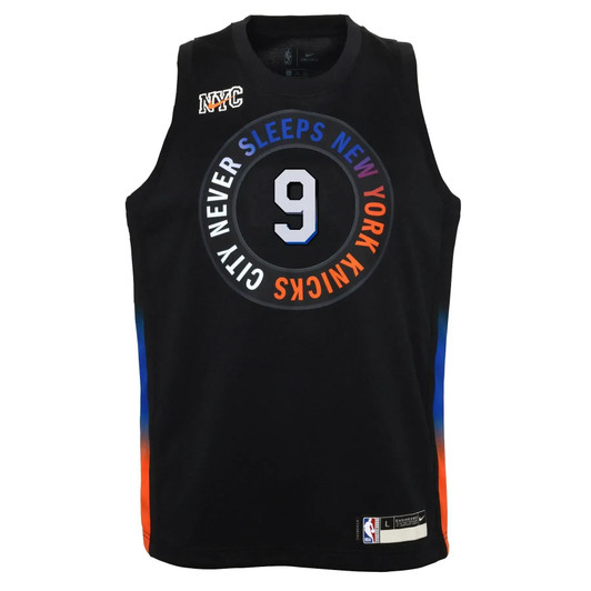 Rj Barrett New York Knicks Nike Youth 2020/21 Swingman Jersey Black - City Edition