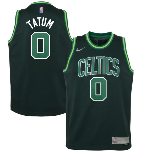 Jayson Tatum Boston Celtics Nike Youth 2020/21 Swingman Player Jersey Green - Earned Edition