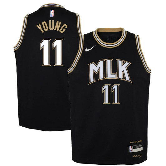 Trae Young Atlanta Hawks Nike Toddler 2020/21 Swingman Jersey Black - City Edition
