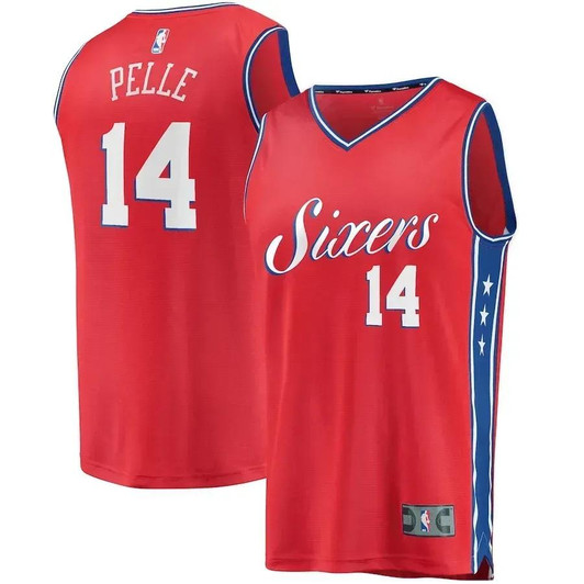Norvel Pelle Philadelphia 76Ers Fast Break Player Team Jersey - Statement Edition - Red