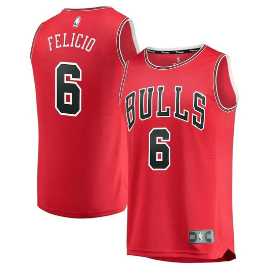 Cristiano Felicio Chicago Bulls Fast Break Road Replica Player Jersey Red - Icon Edition