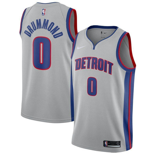 Andre Drummond Detroit Pistons Jersey Statement Edition Silver 2019