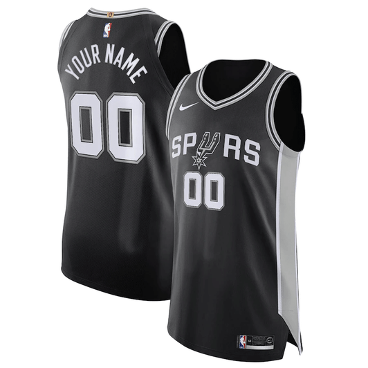 San Antonio Spurs Nike  Custom Jersey Black - Icon Edition
