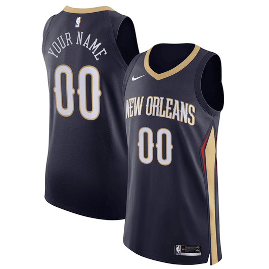 New Orleans Pelicans Nike  Custom Jersey Navy - Icon Edition