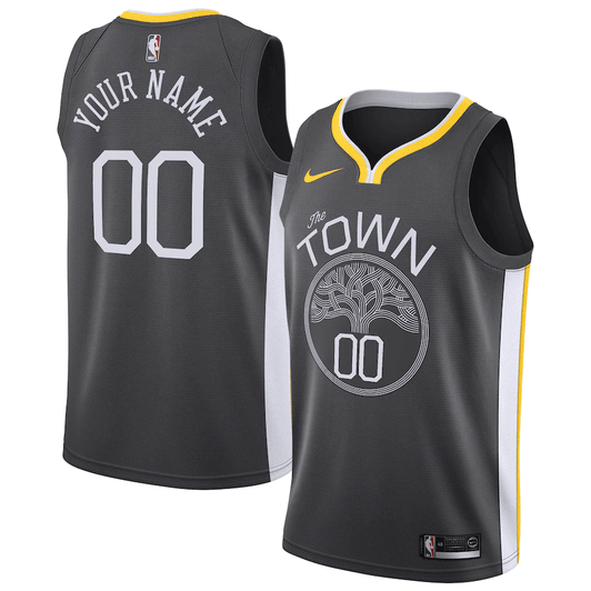 Golden State Warriors Nike Swingman Custom Jersey Gray - Statement Edition