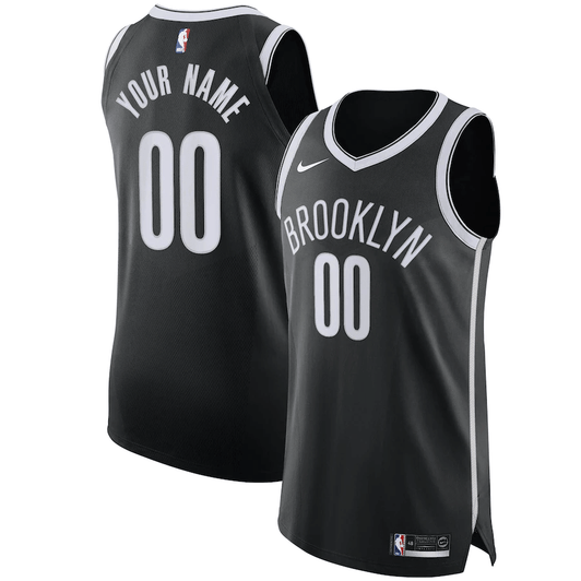 Brooklyn Nets Nike 2020/21  Custom Jersey Black – Icon Edition