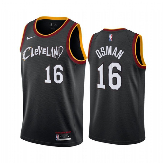 Cedi Osman Cleveland Cavaliers 2020-21 Black City Jersey New Uniform