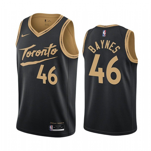 Aron Baynes Toronto Raptors 2020-21 Black City Jersey 2020 Trade