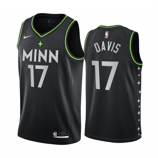 Ed Davis Minnesota Timberwolves 2020-21 Black City Jersey 2020 Trade