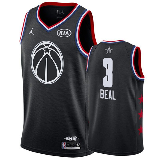 Men Washington Wizards #3 Bradley Beal 2019 All-Star Game Finished Jersey - Black