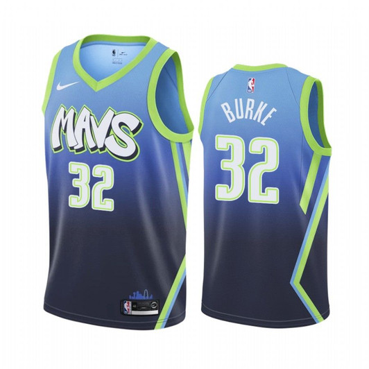 Trey Burke Dallas Mavericks Navy City 2020 Draft Jersey