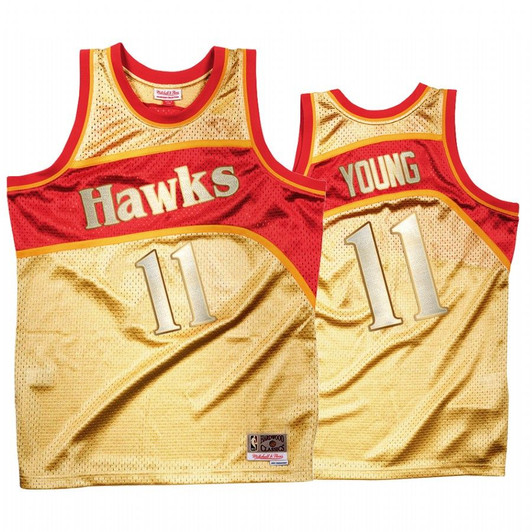 Trae Young #11 Atlanta Hawks Gold Classic Once More Jersey