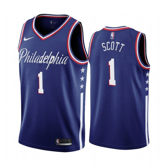Philadelphia 76Ers Mike Scott Navy 2019-20 City New Uniform Jersey