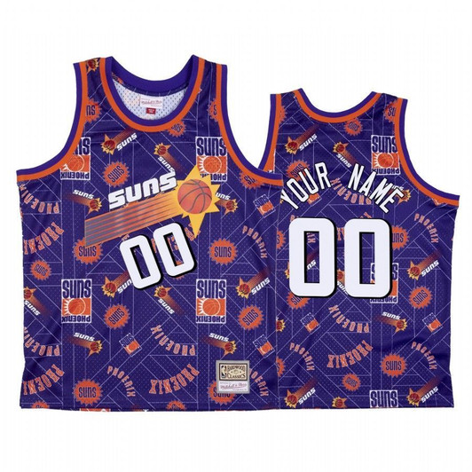 Custom #00 Phoenix Suns Purple Tear Up Pack Jersey