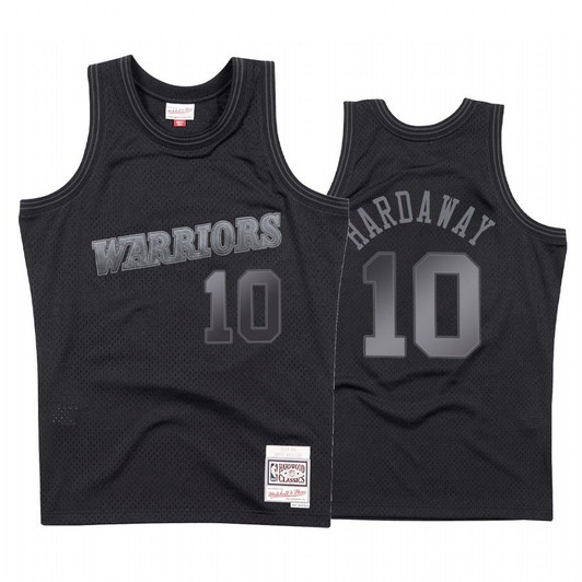 Golden State Warriors Tim Hardaway #10 Black Tonal Jersey