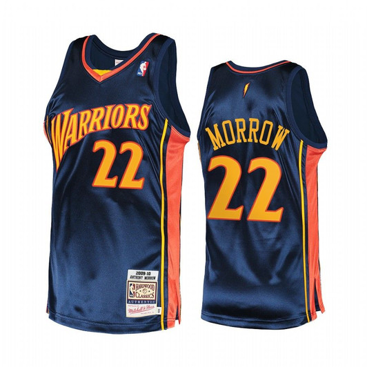 Anthony Morrow #22 Golden State Warriors Navy Hardwood Classics  Jersey