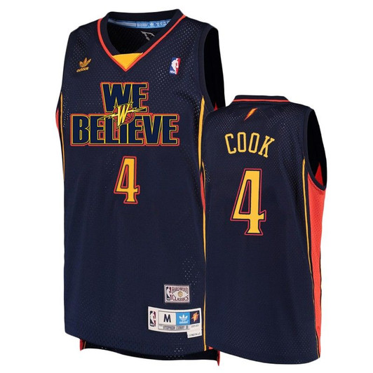 Golden State Warriors Quinn Cook Navy We Believe Swingman Hardwood Classics Men'S Jersey
