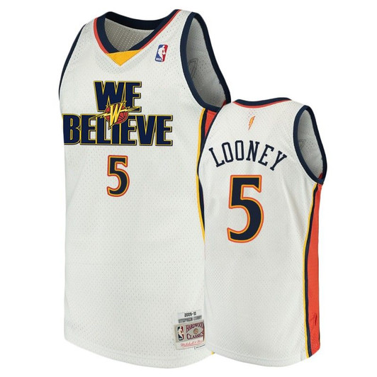 Golden State Warriors Kevon Looney White We Believe Swingman Hardwood Classics Men'S Jersey