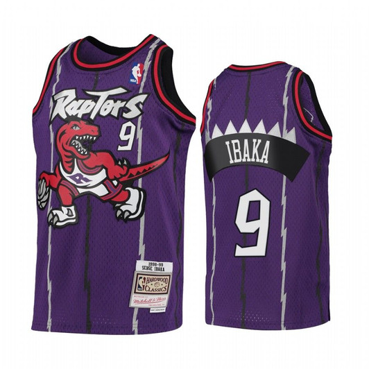 Raptors Serge Ibaka 1998-99 Youth Hardwood Classics Purple Jersey