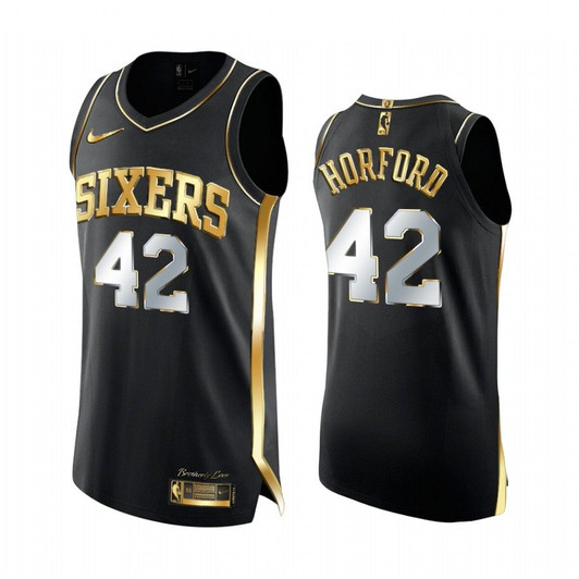 Al Horford Philadelphia 76Ers 2020-21 Black Golden Edition Jersey 3X Champs 