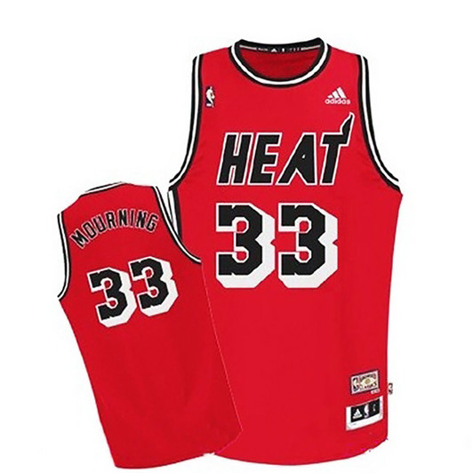 Male Alonzo Mourning Miami Heat #33 Hardwood Classic Swingman Jersey