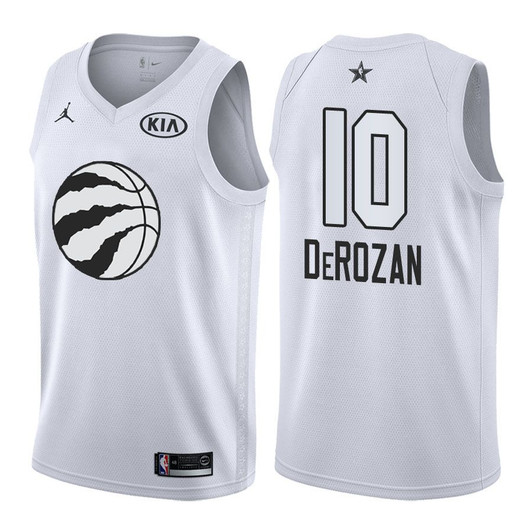 2018 All-Star Raptors Male Demar Derozan #10 White Jersey