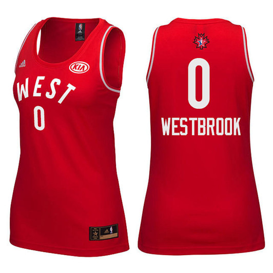 Russell Westbrook #0 2016 All-Star Western Red Women Jersey