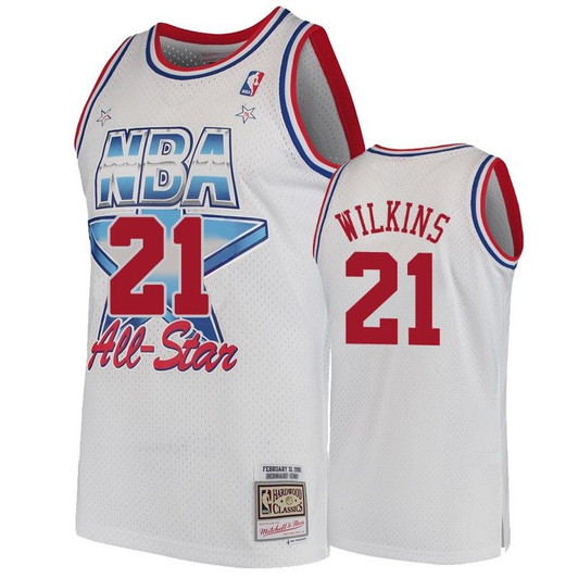 Hawks Men'S Dominique Wilkins #21 1991 Nba All-Star Hardwood Classics Eastern Conference Jersey
