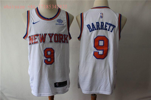 New York Knicks RJ Barrett #9 2020 NBA New Arrival White Jersey Jersey
